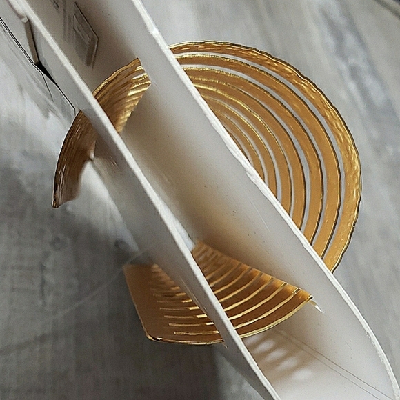 NWT Limited Edition Zara Gold Textured Cuff Bracelet Bohemian Hippie Festival - Picture 7 of 11